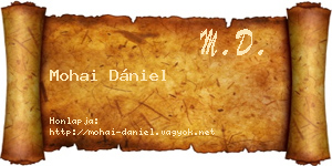 Mohai Dániel névjegykártya